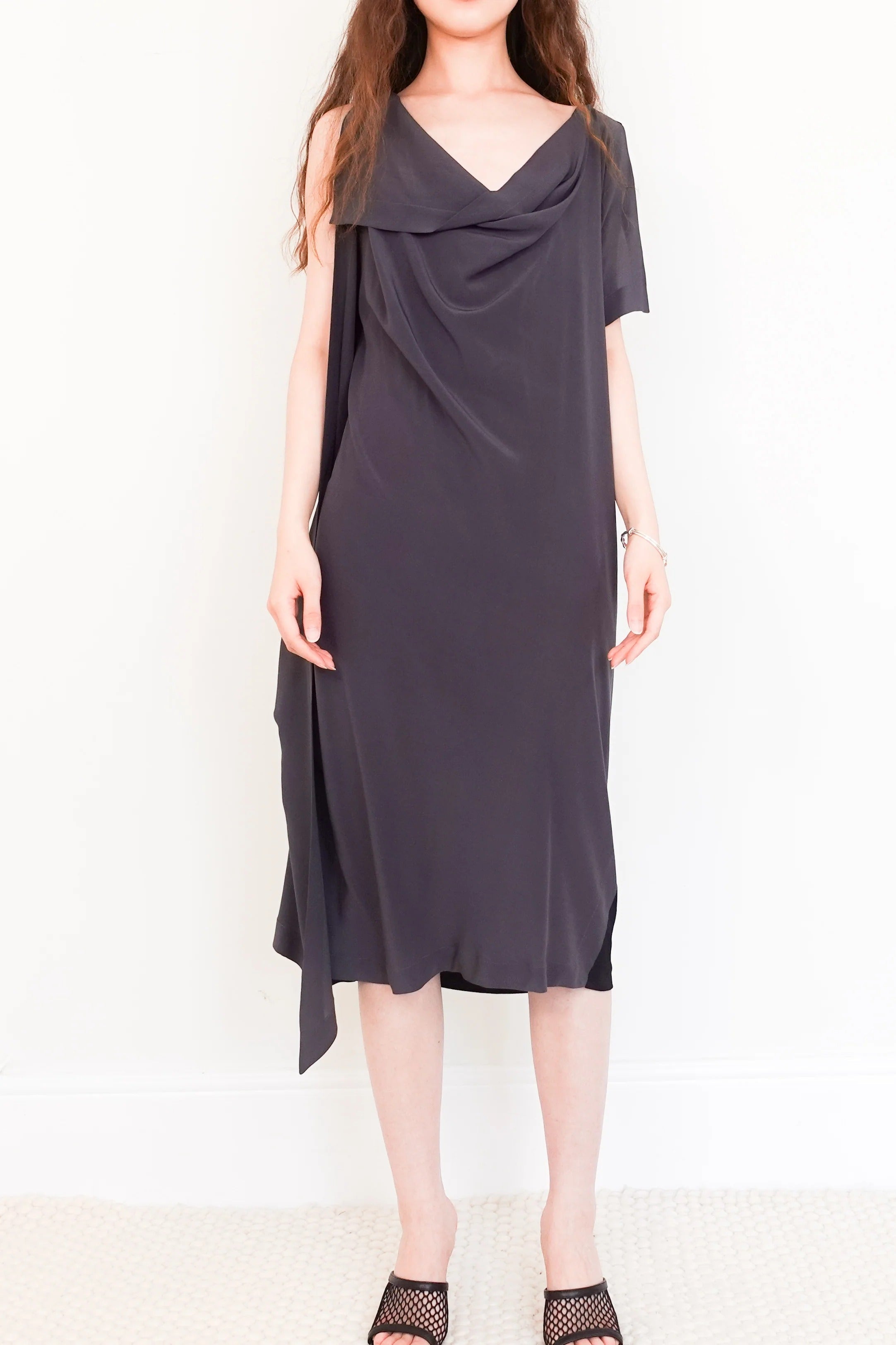 Grey midi dress